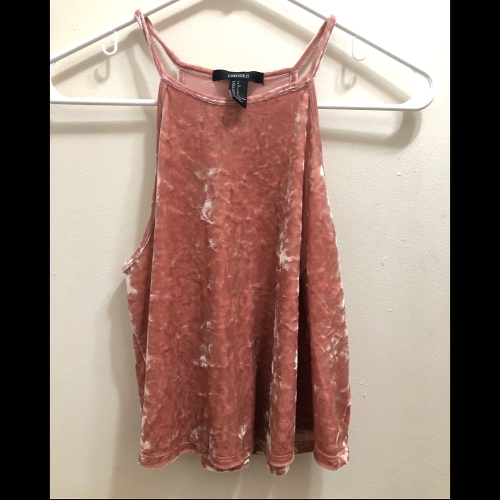 Velvet pink tank top